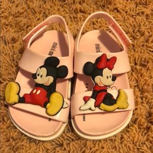Mini Melissa Sz 5 Mickey and Minnie Sandals